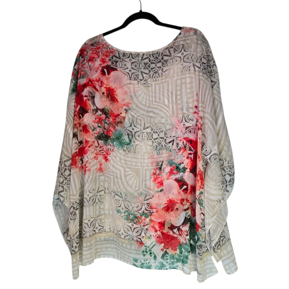 G Collection XL Floral Top Sleeves Fairycore, Whimsygoth, Boho Lined Blouse - Picture 3 of 9